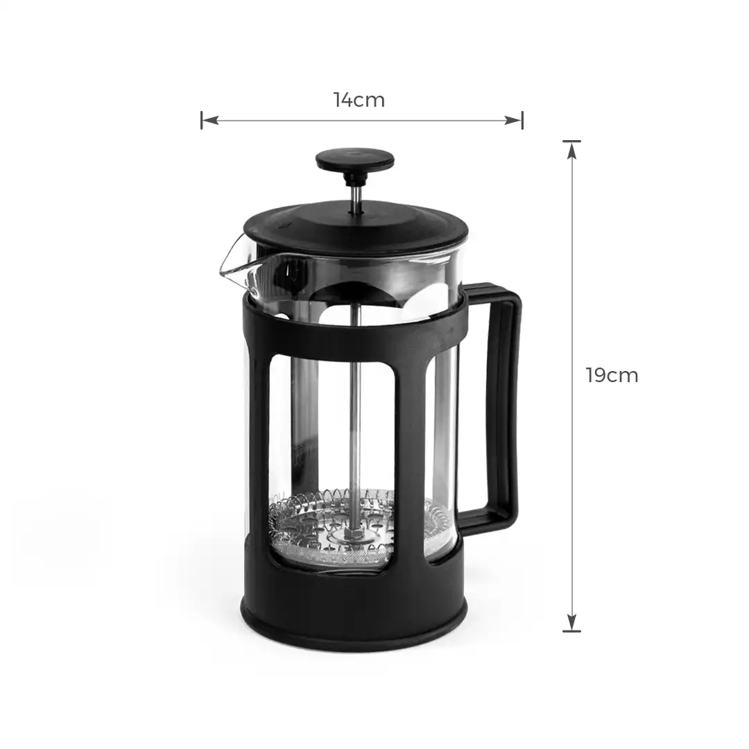 PRENSA FRANCESA 650ML EM VIDRO COM ESTRUTURA EM INOX PARA CAFÉ E CHÁ

