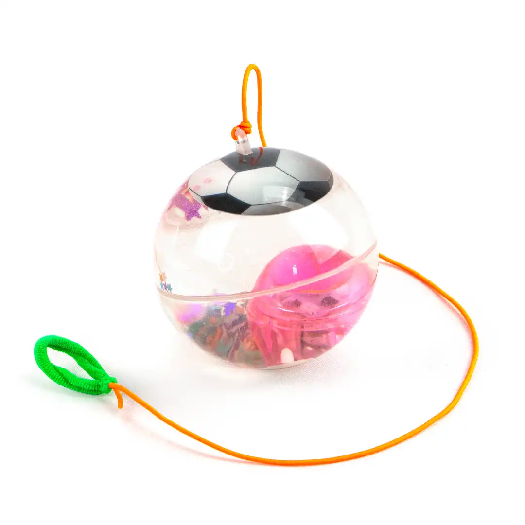 BOLA DE LED ELÁSTICA COM CORDÃO - CAIXA COM 12