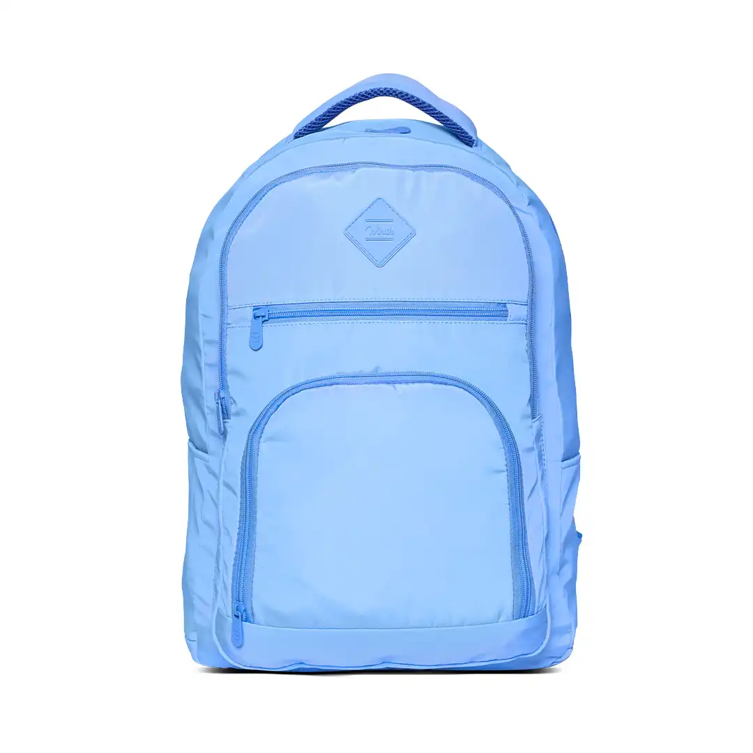 MOCHILA DE TECIDO COM 2 BOLSOS 48X35CM AZUL