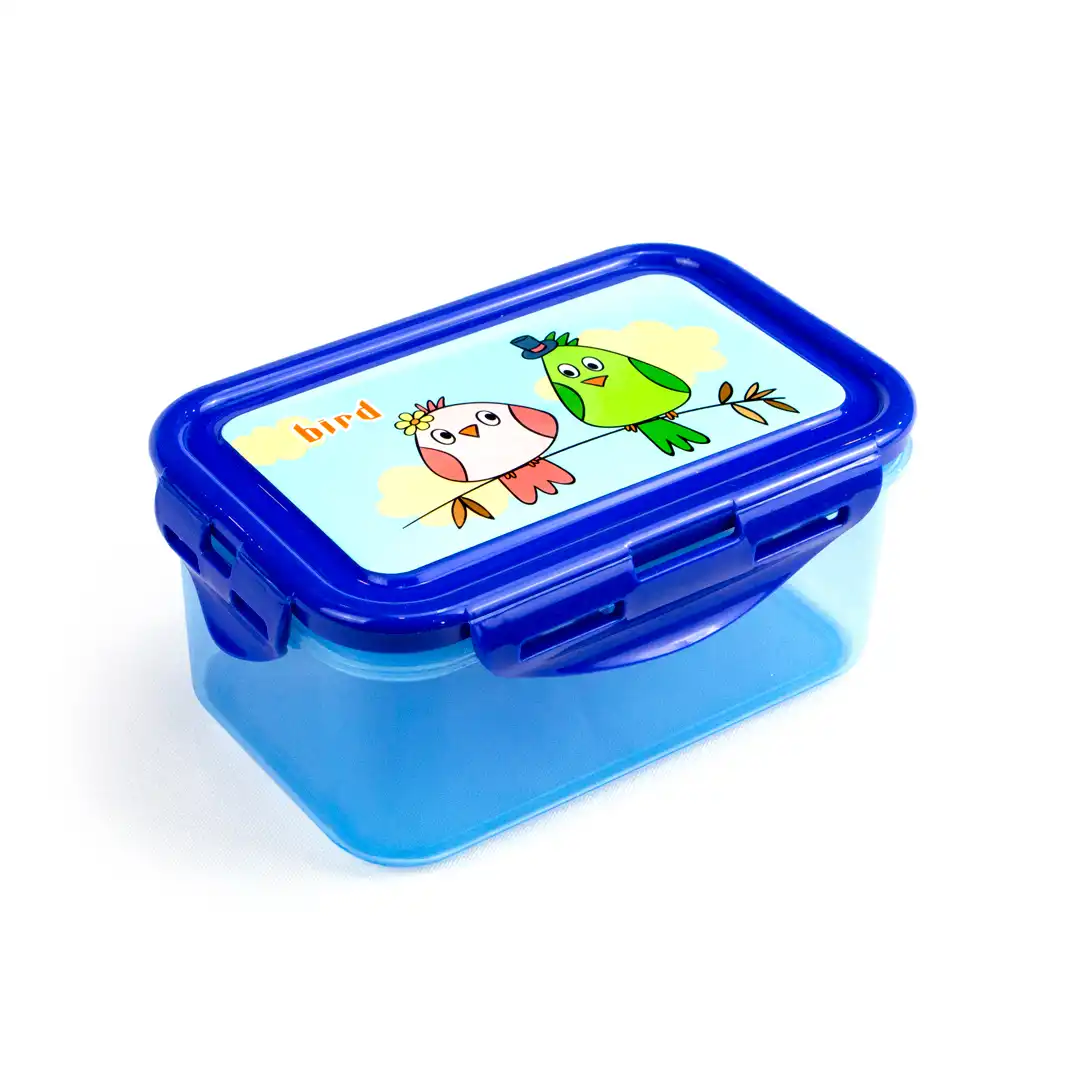 POTE LANCHERINHA INFANTIL RETÂNGULO COM TRAVA – 5 CORES SORTIDAS