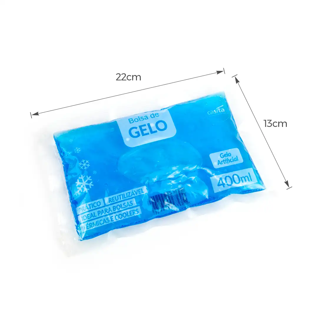 BOLSA DE GELO ARTIFICIAL REUTILIZÁVEL - 400ML