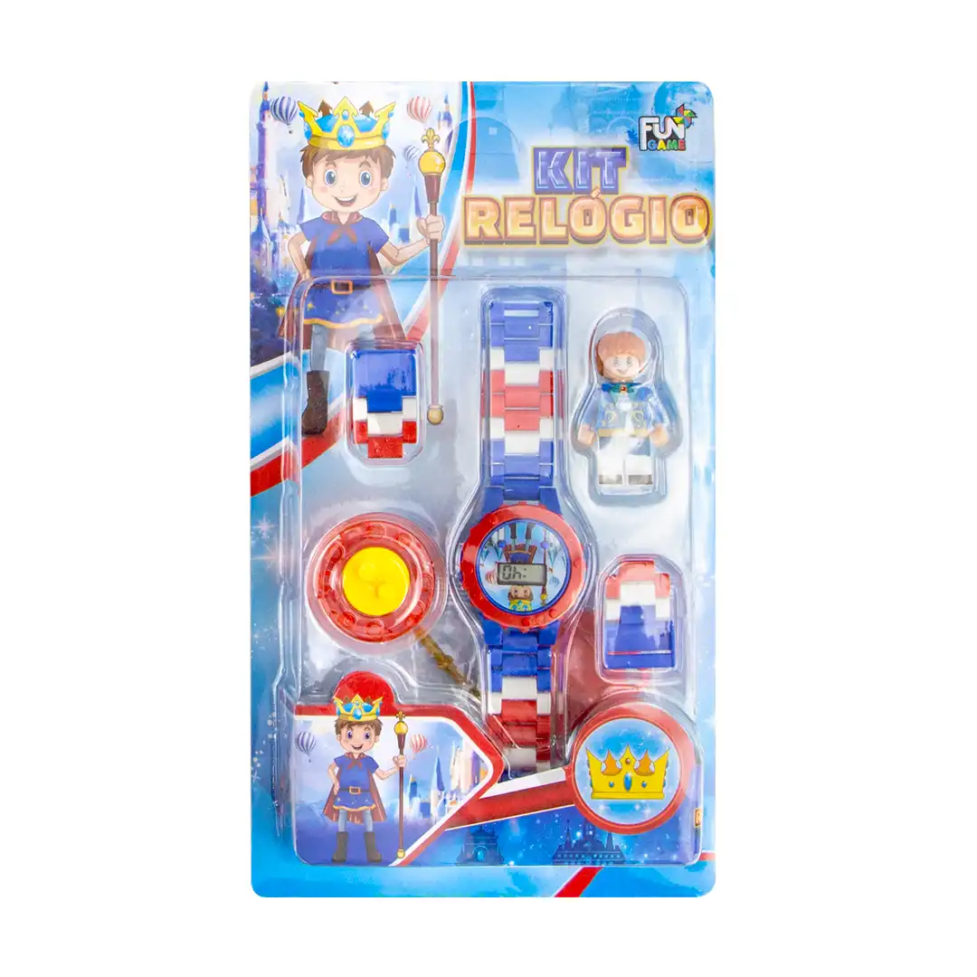KIT RELÓGIO INFANTIL COM BONECO E ACESSÓRIOS -SORTIDO