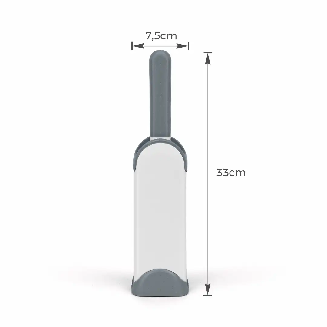 ESCOVA REMOVEDORA DE PELOS REUTILIZÁVEL COM SUPORTE AUTO-LIMPANTE PARA ROUPAS E ESTOFADOS