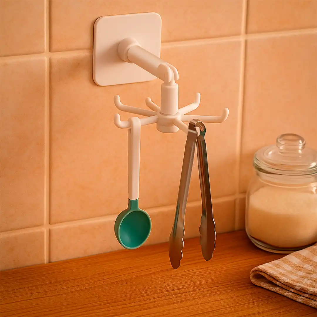 GANCHO ADESIVO ROTATIVO - SORTIDO