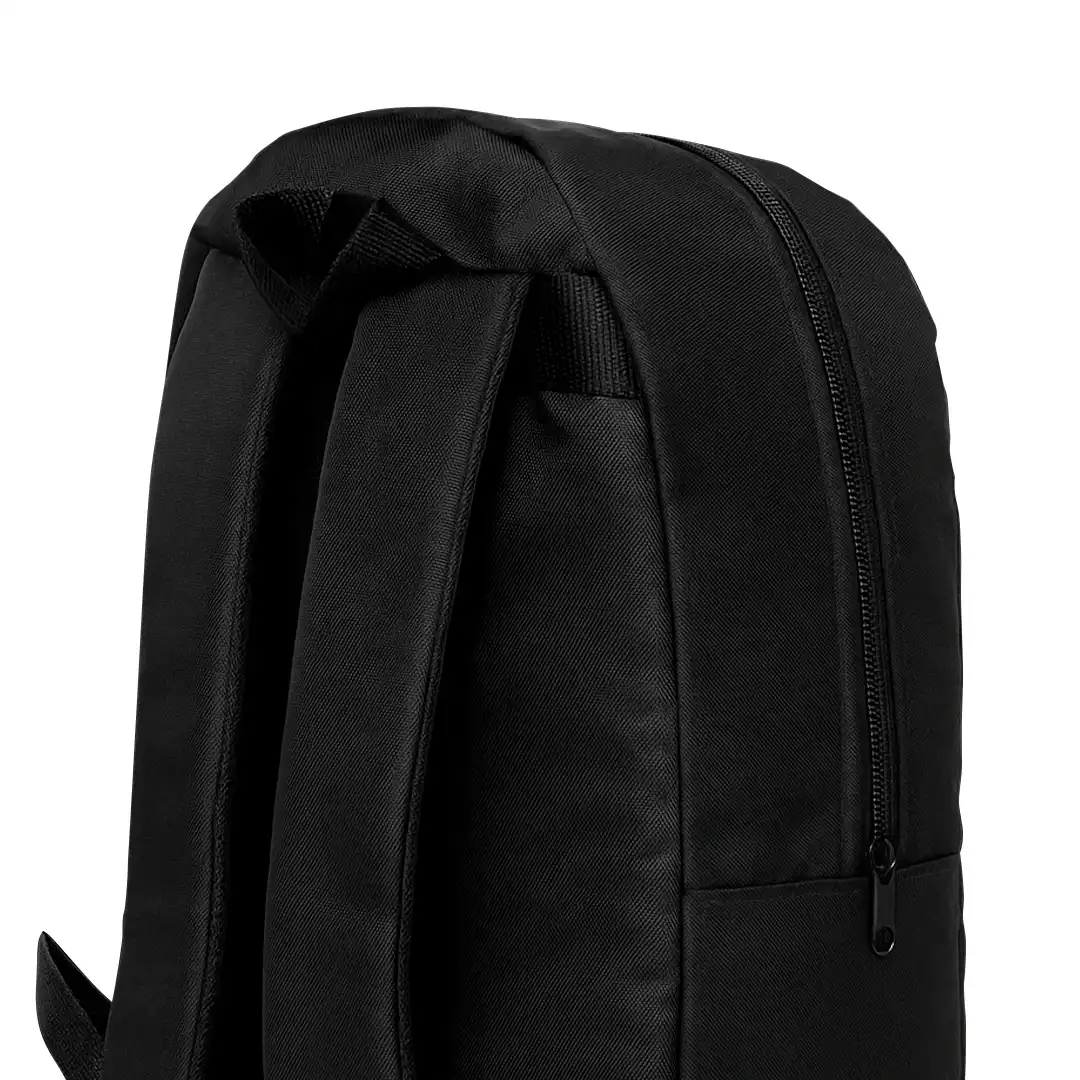 MOCHILA ESCOLAR EM POLIÉSTER 2 BOLSOS 39X29CM PRETO