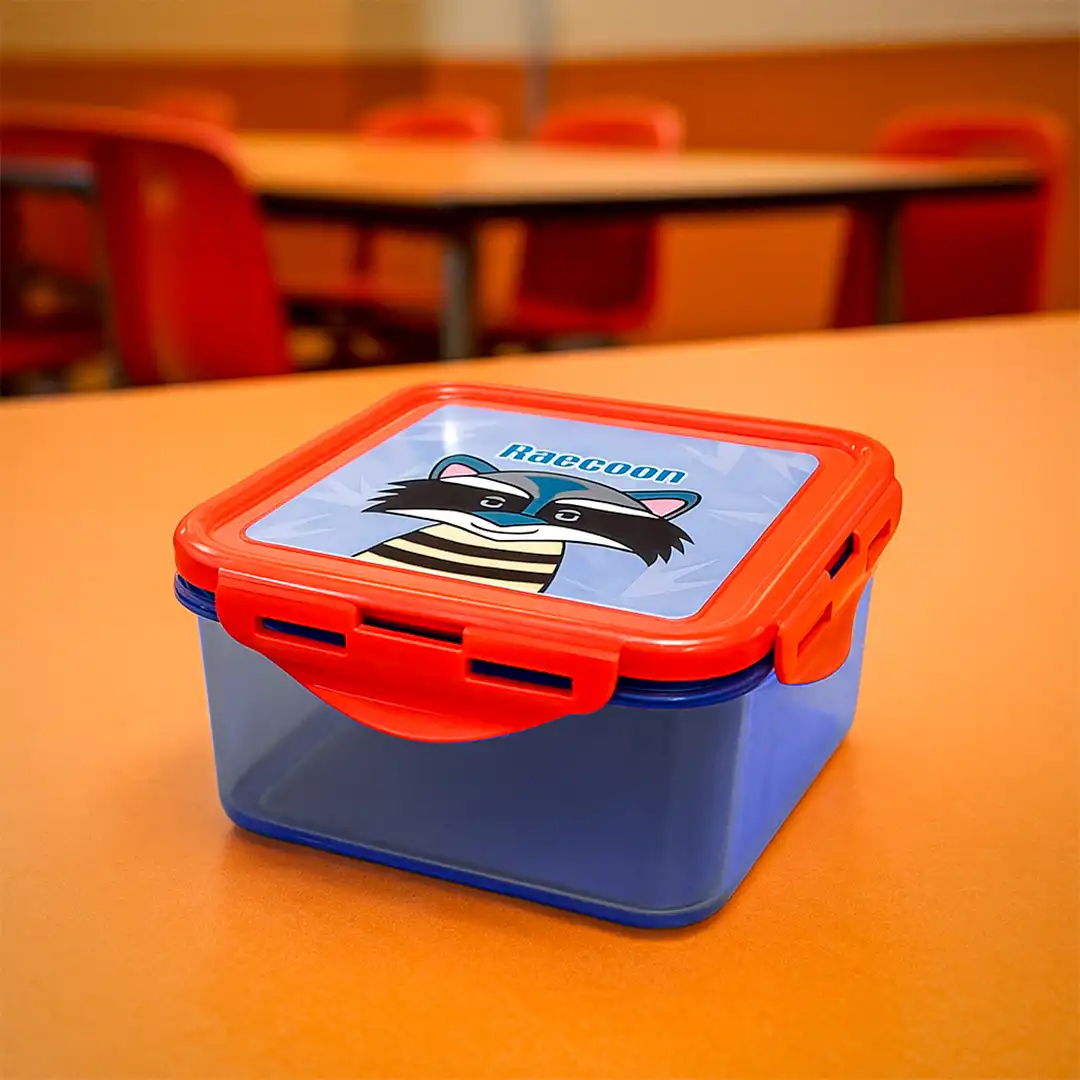 POTE LANCHERINHA INFANTIL QUADRADO COM TRAVA – 5 CORES SORTIDAS