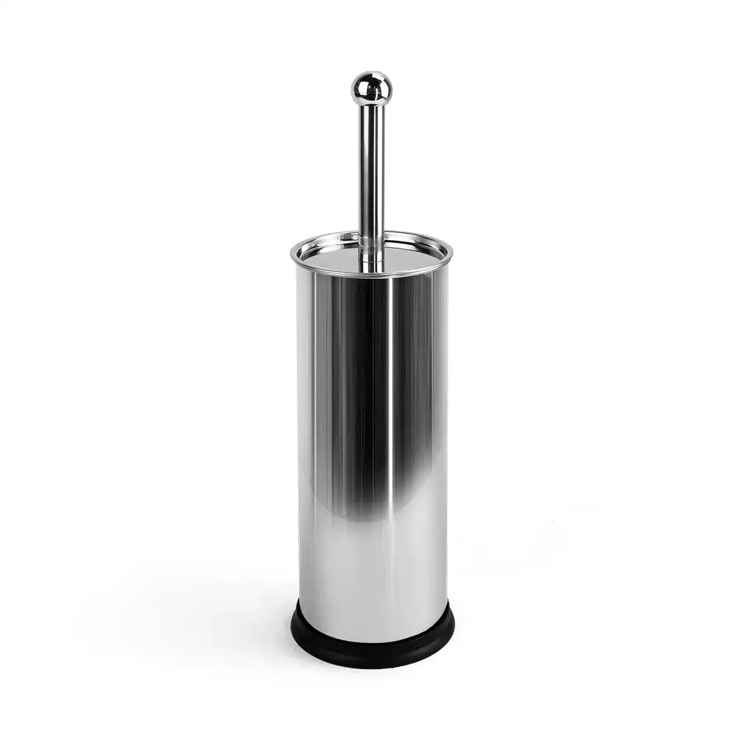 ESCOVA SANITÁRIA COM SUPORTE EM AÇO INOX E BASE PLÁSTICA – 36 CM