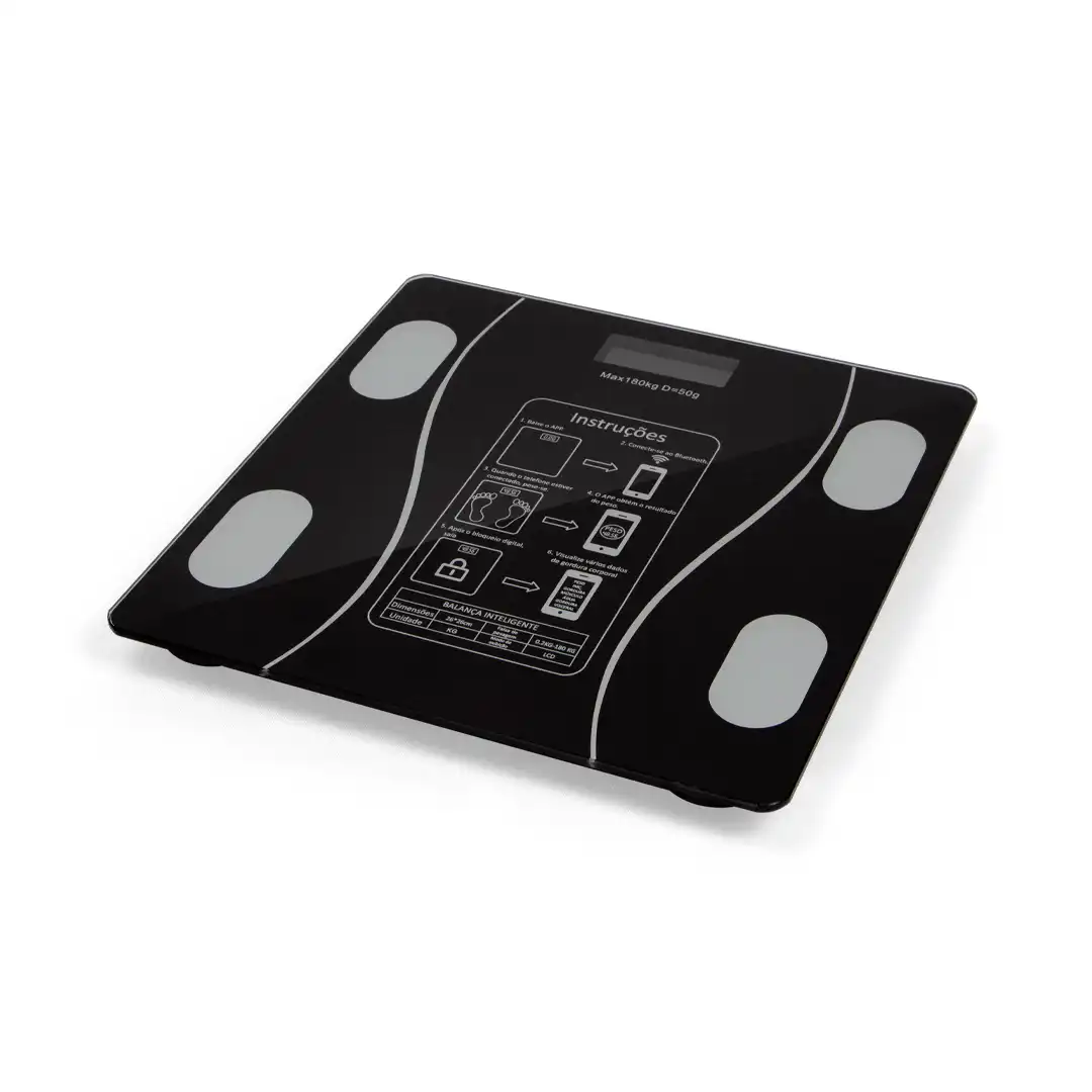 BALANÇA DIGITAL CORPORAL INTELIGENTE COM SENSOR DE BIOIMPEDÂNCIA – ATÉ 180KG