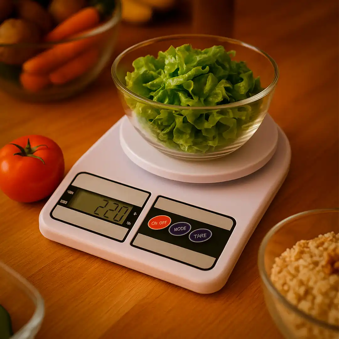 BALANÇA DIGITAL DE COZINHA 10KG COM VISOR LCD 