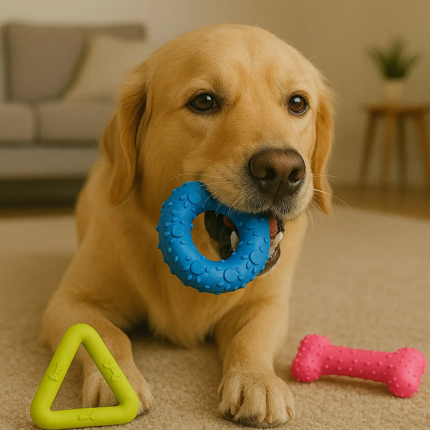 BRINQUEDOS MORDEDORES PET KIT TRIÂNGULO-ESTRELA-OSSO