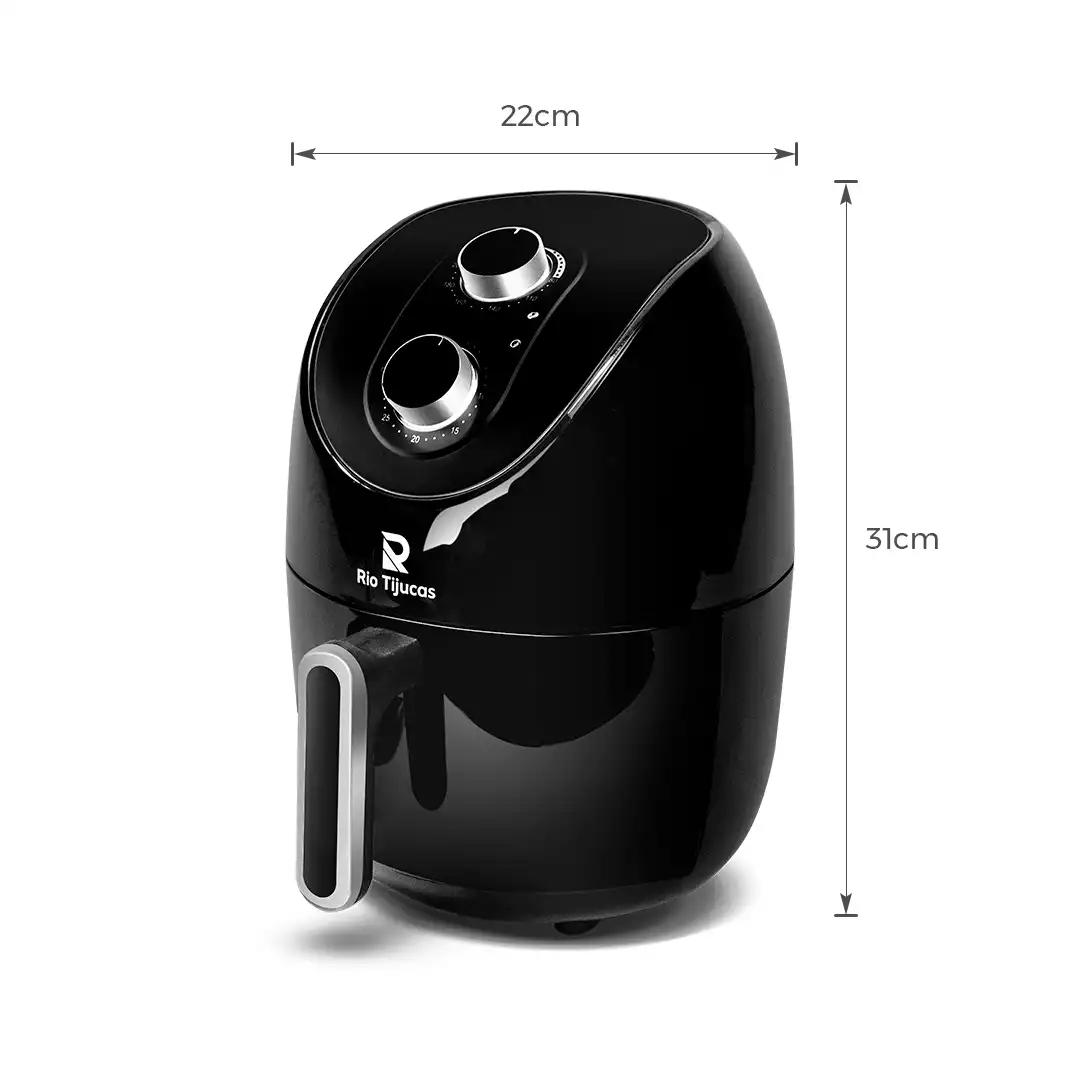 AIR FRYER 3L 220V-1200W PRETA CESTO ANTIADERENTE E PRÁTICA MODERNA SAUDÁVEL