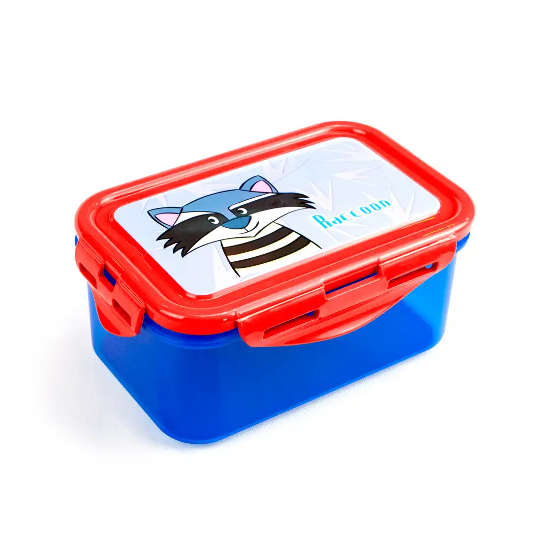 POTE LANCHERINHA INFANTIL RETÂNGULO COM TRAVA – 5 CORES SORTIDAS