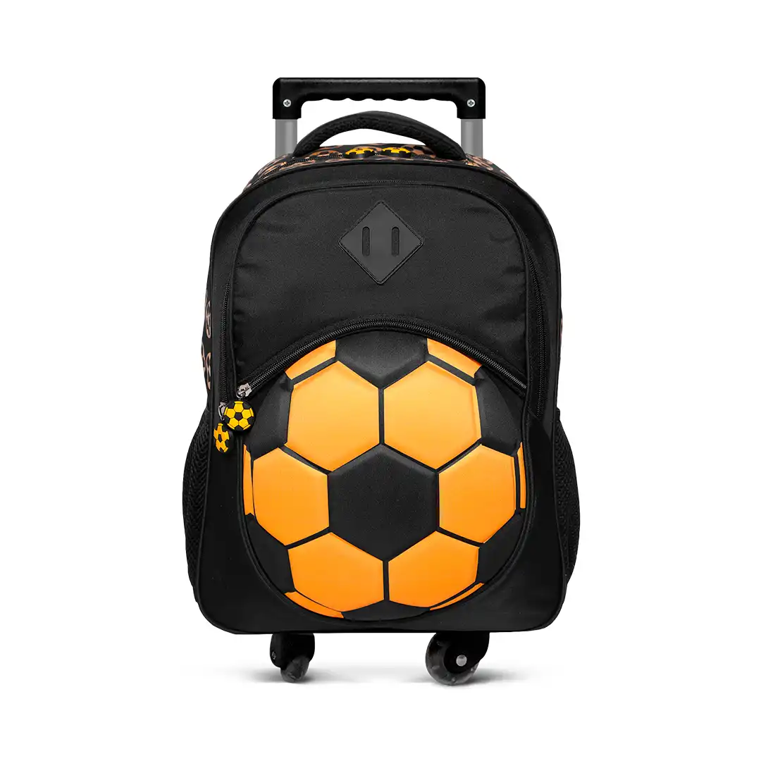 MOCHILA INFANTIL COM RODINHAS 50X33CM - AMARELO