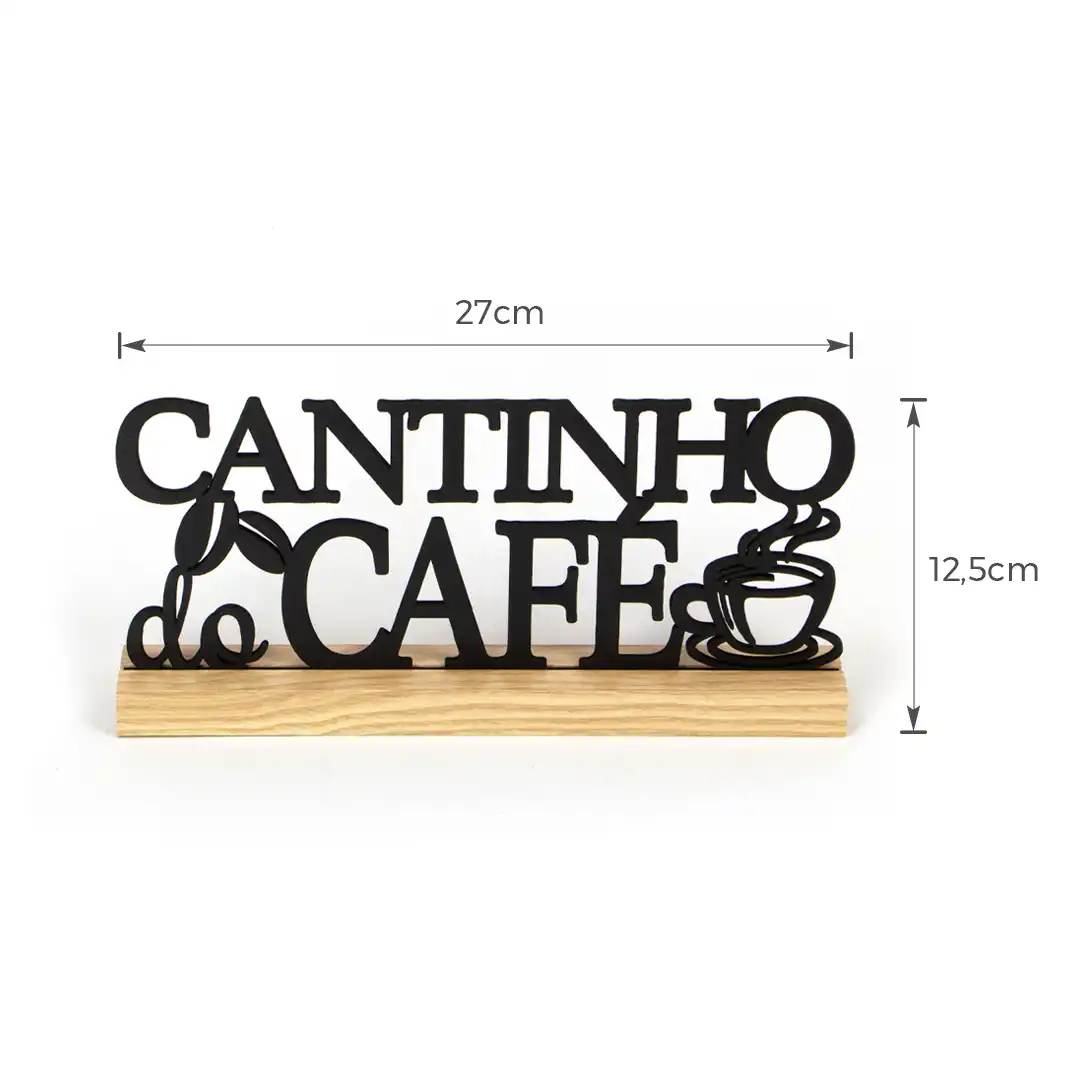 DECORAÇÃO CANTINHO DO CAFÉ – ENFEITE DE MESA EM MDF DECORATIVO