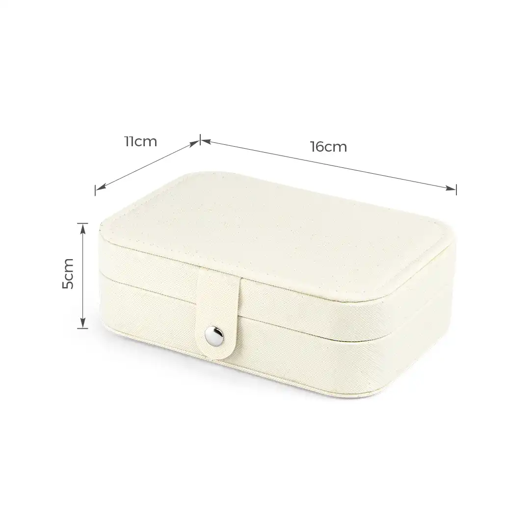 PORTA JOIAS EM COURO SINTÉTICO COM DIVISÓRIAS – BRILHANTE