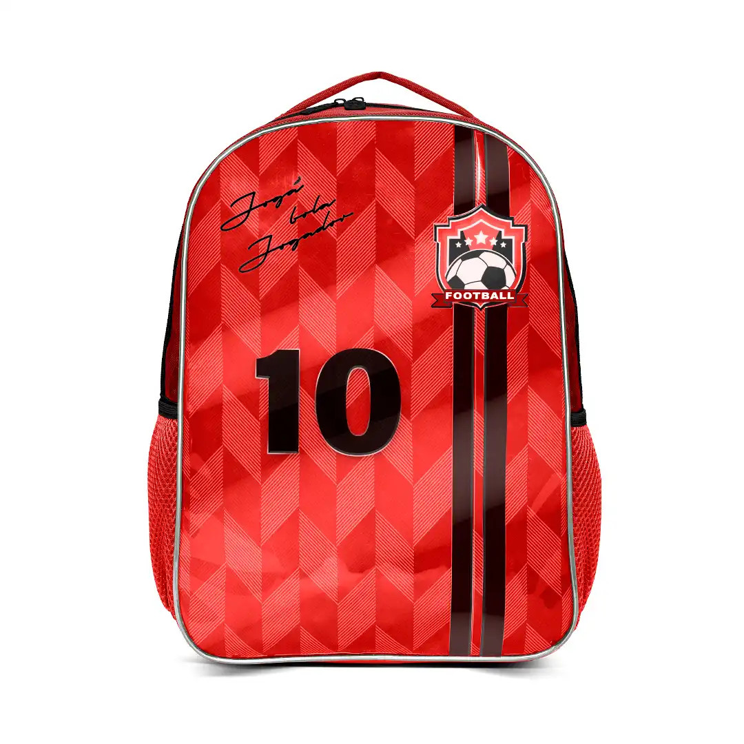 MOCHILA INFANTIL FUTEBOL 1 DIVISÃO 46X36CM VERMELHO