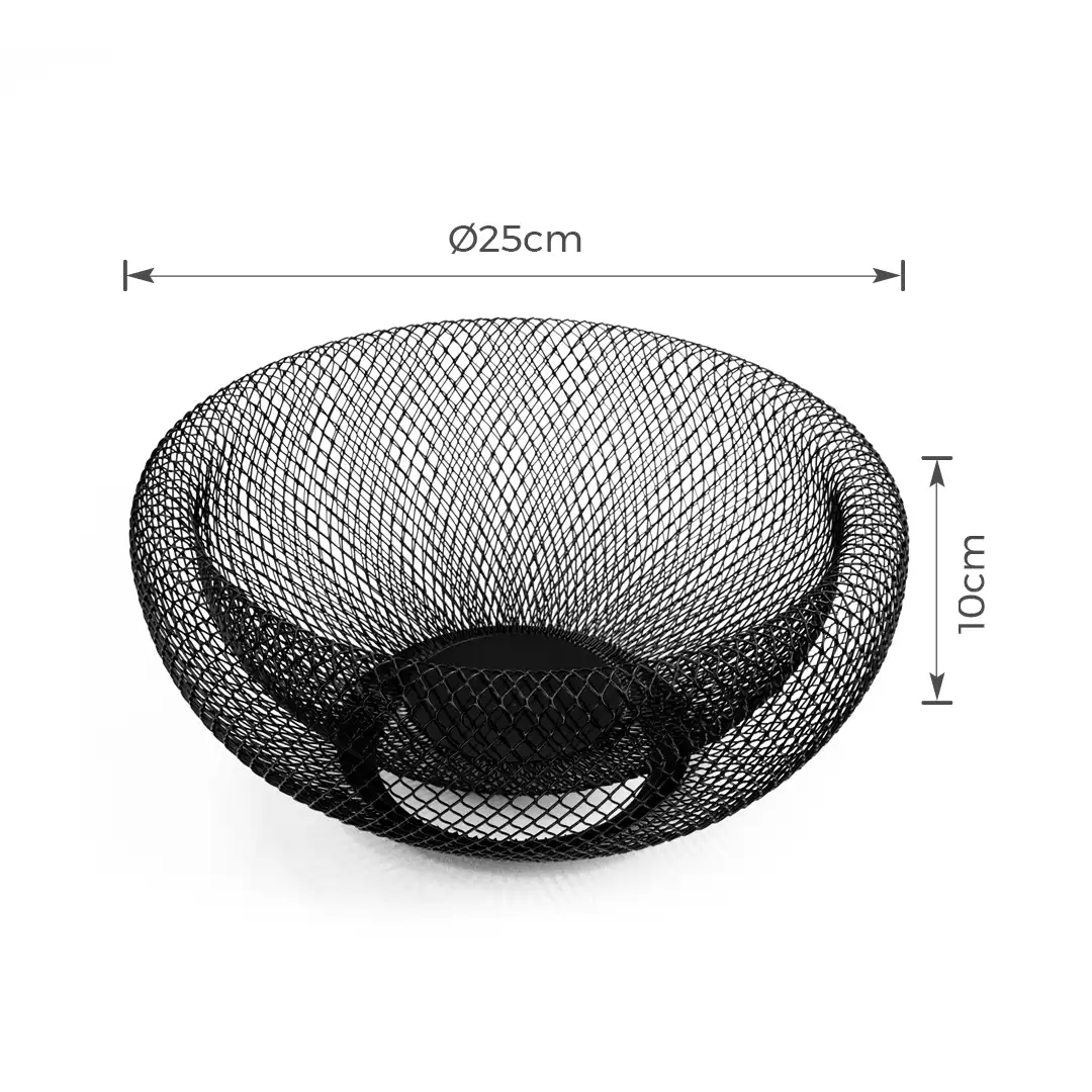 CENTRO DE MESA DECORATIVO EM AÇO ARAMADO PRETO 25CM






