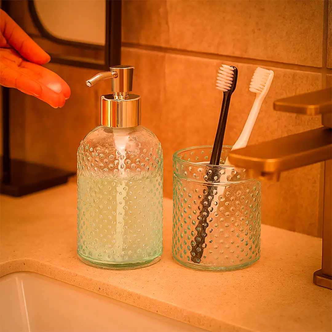 KIT LAVABO BANHEIRO VIDRO – 2 PEÇAS