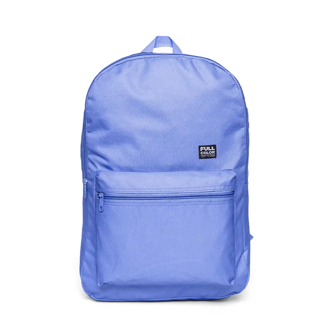 MOCHILA ESCOLAR SIMPLES EM POLIÉSTER 2 BOLSOS 45CM X 30CM - AZUL