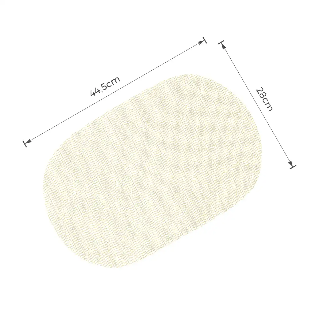 JOGO DE LUGAR AMERICANO OVAL BEGE – 4 UNIDADES PARA MESA