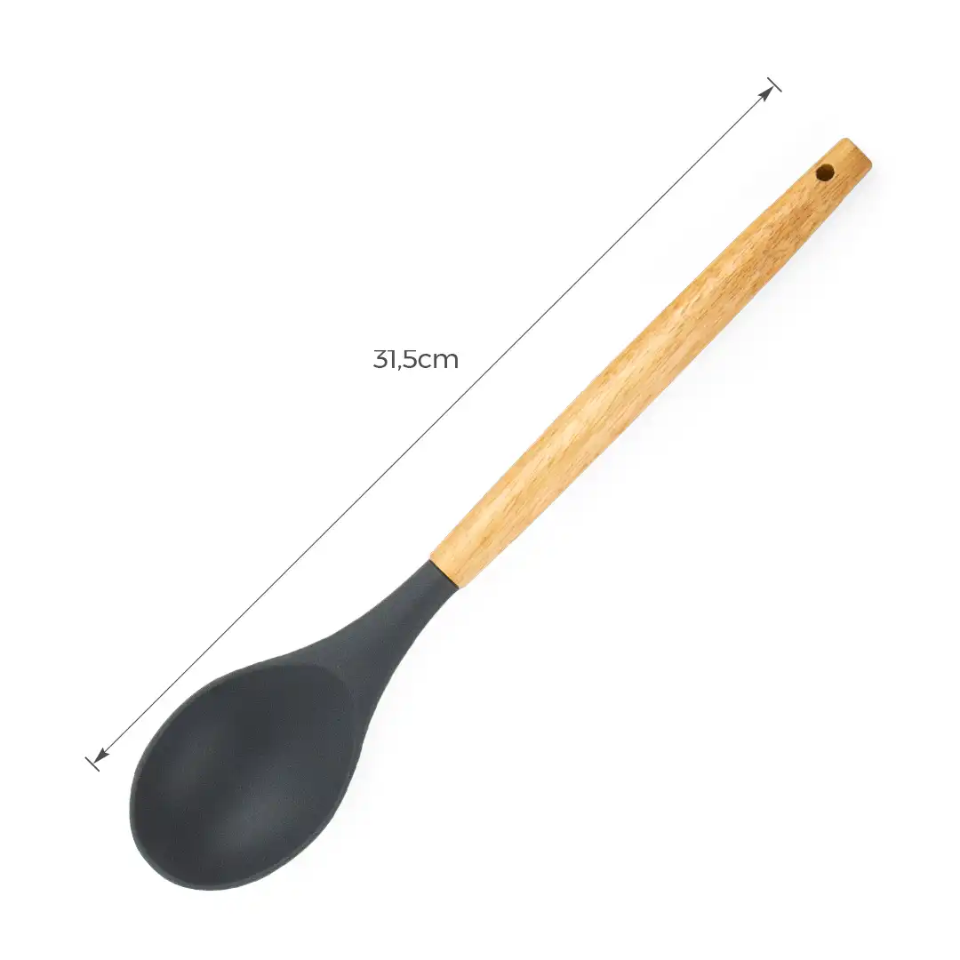KIT DE UTENSÍLIOS DE COZINHA EM SILICONE E MADEIRA – 12 PEÇAS - SORTIDOS