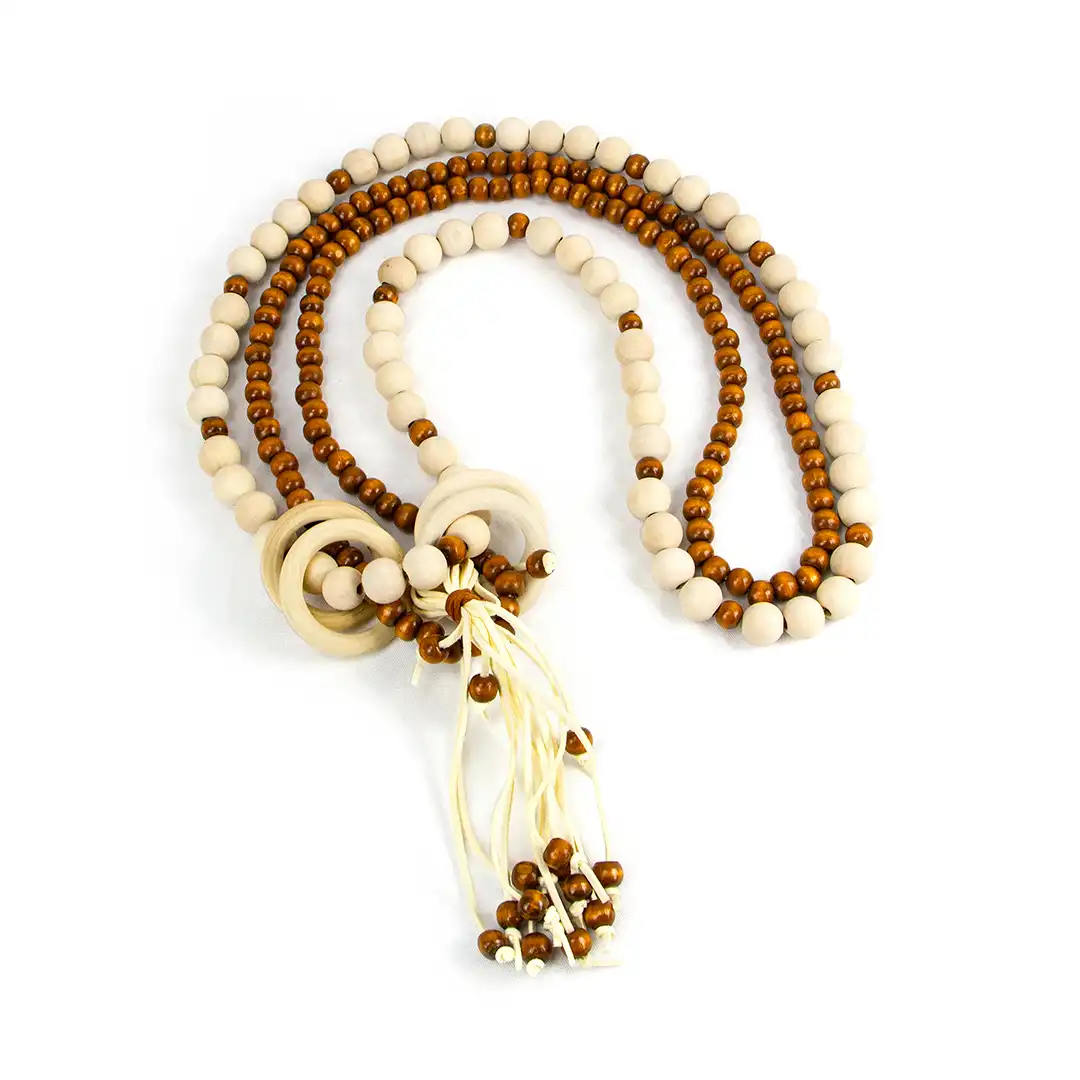 COLAR DE MESA DECORATIVO EM MADEIRA 65CM