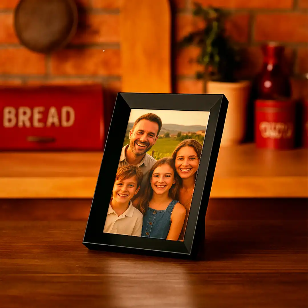 PORTA-RETRATO DECORATIVO 6X8 EM MDF BRANCO - PRETO - SORTIDO