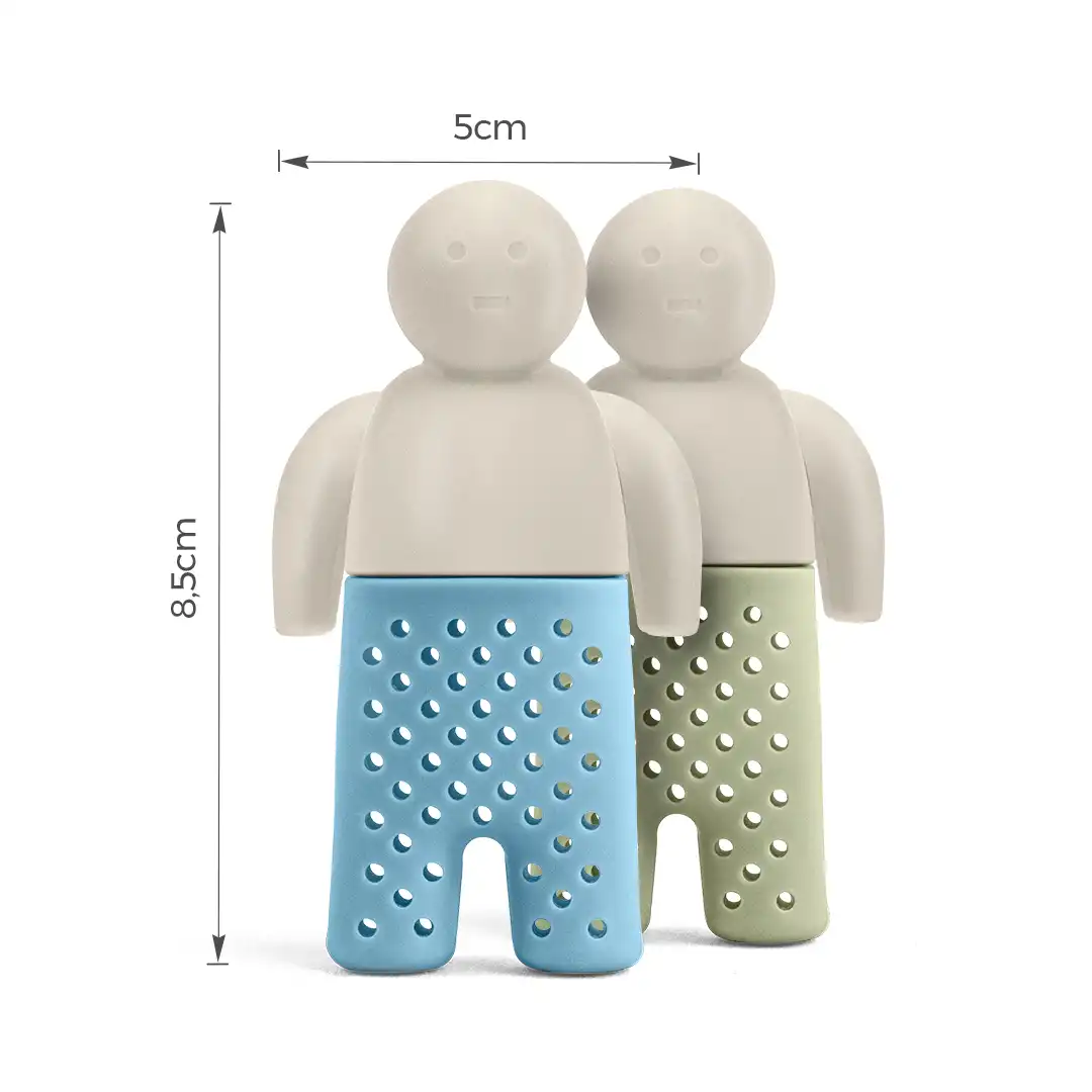 DIFUSOR DE CHÁ EM SILICONE FORMATO BONECO -SORTIDOS