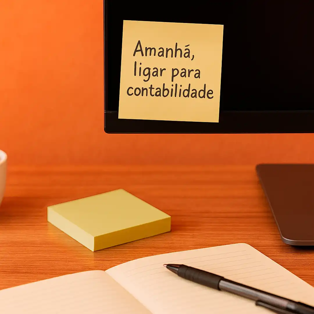 BLOCO DE NOTAS AUTOADESIVO QUADRADO 7,5CM X 7,5CM – AMARELO