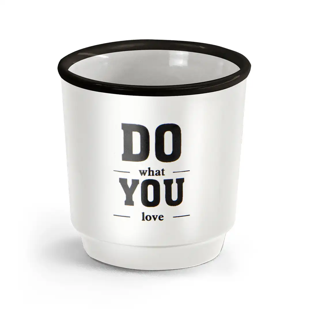 CANECA DE CERÂMICA BRANCA 90ML