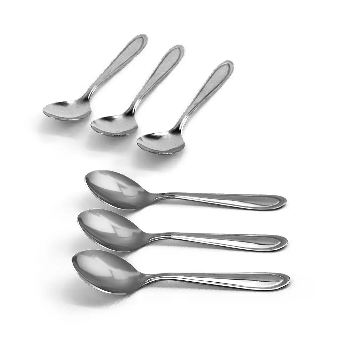 KIT DE COLHERES DE MESA EM AÇO INOX – 6 PEÇAS