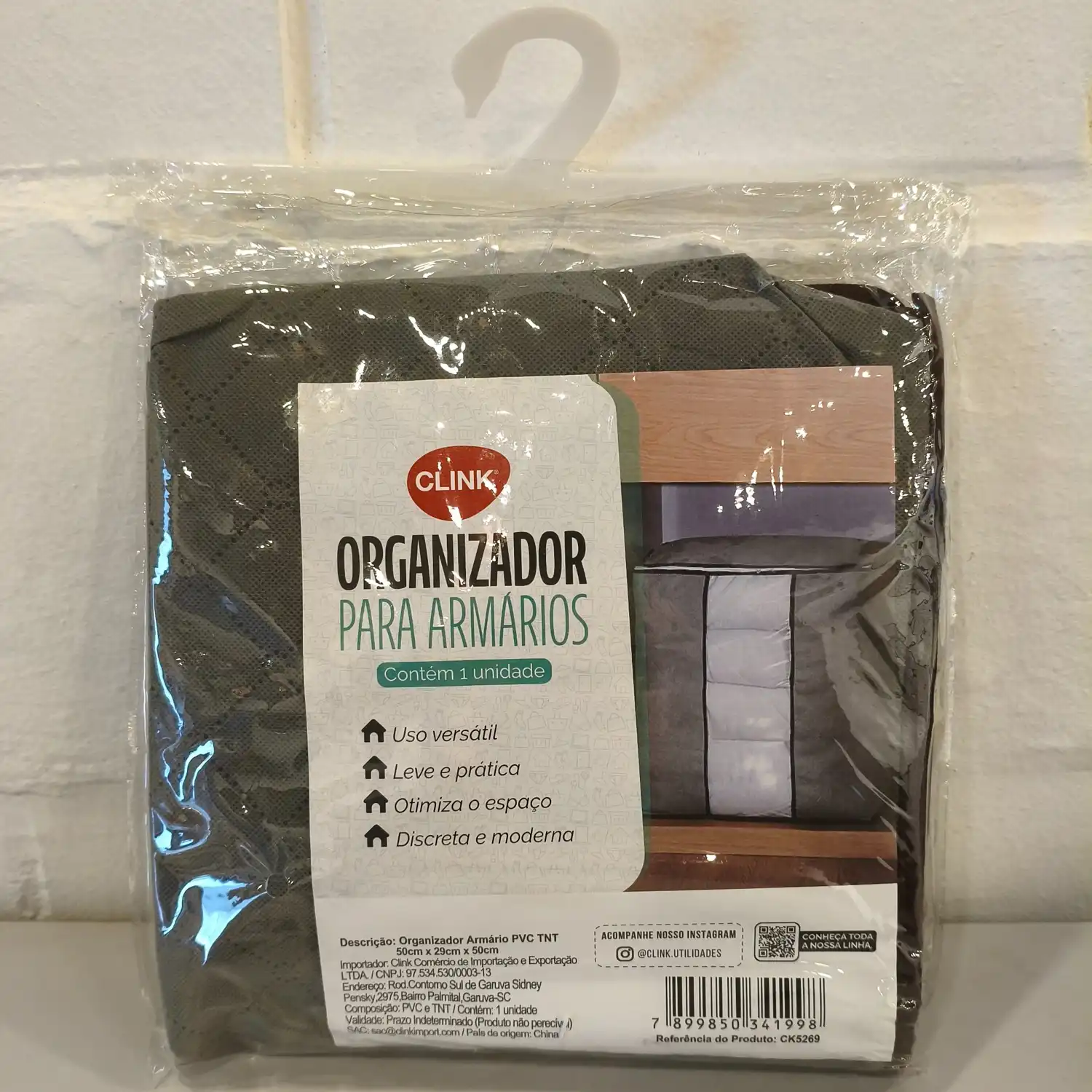 ORGANIZADOR ROUPAS E COBERTORES CLINK