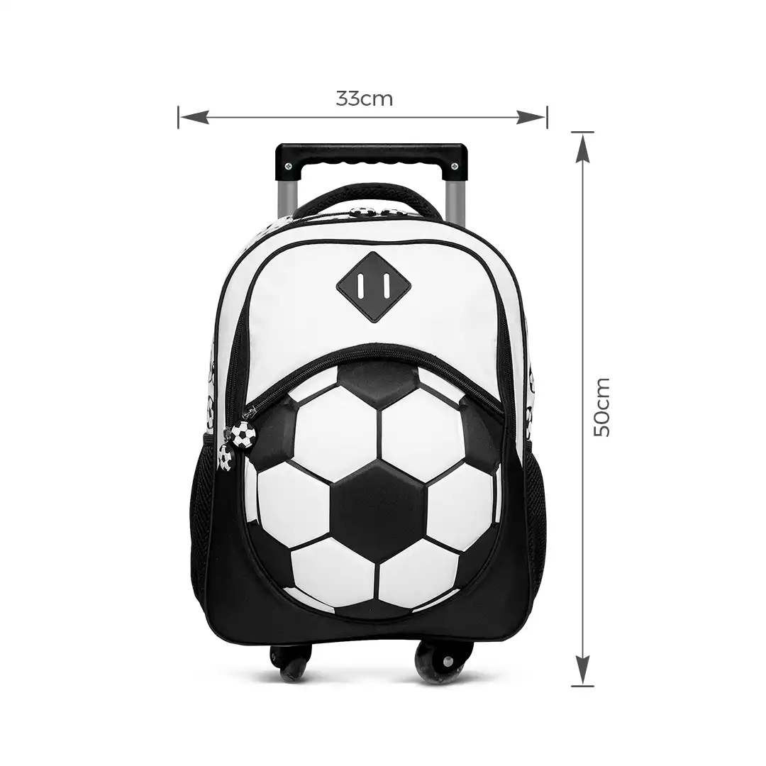 MOCHILA INFANTIL COM RODINHAS 50X33CM - BRANCO