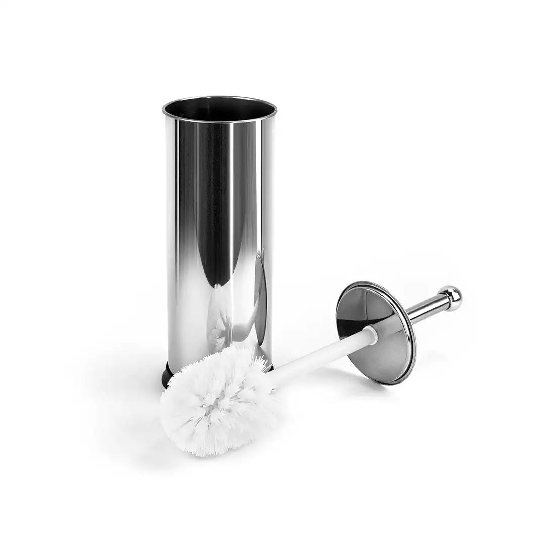 ESCOVA SANITÁRIA COM SUPORTE EM AÇO INOX E BASE PLÁSTICA – 36 CM