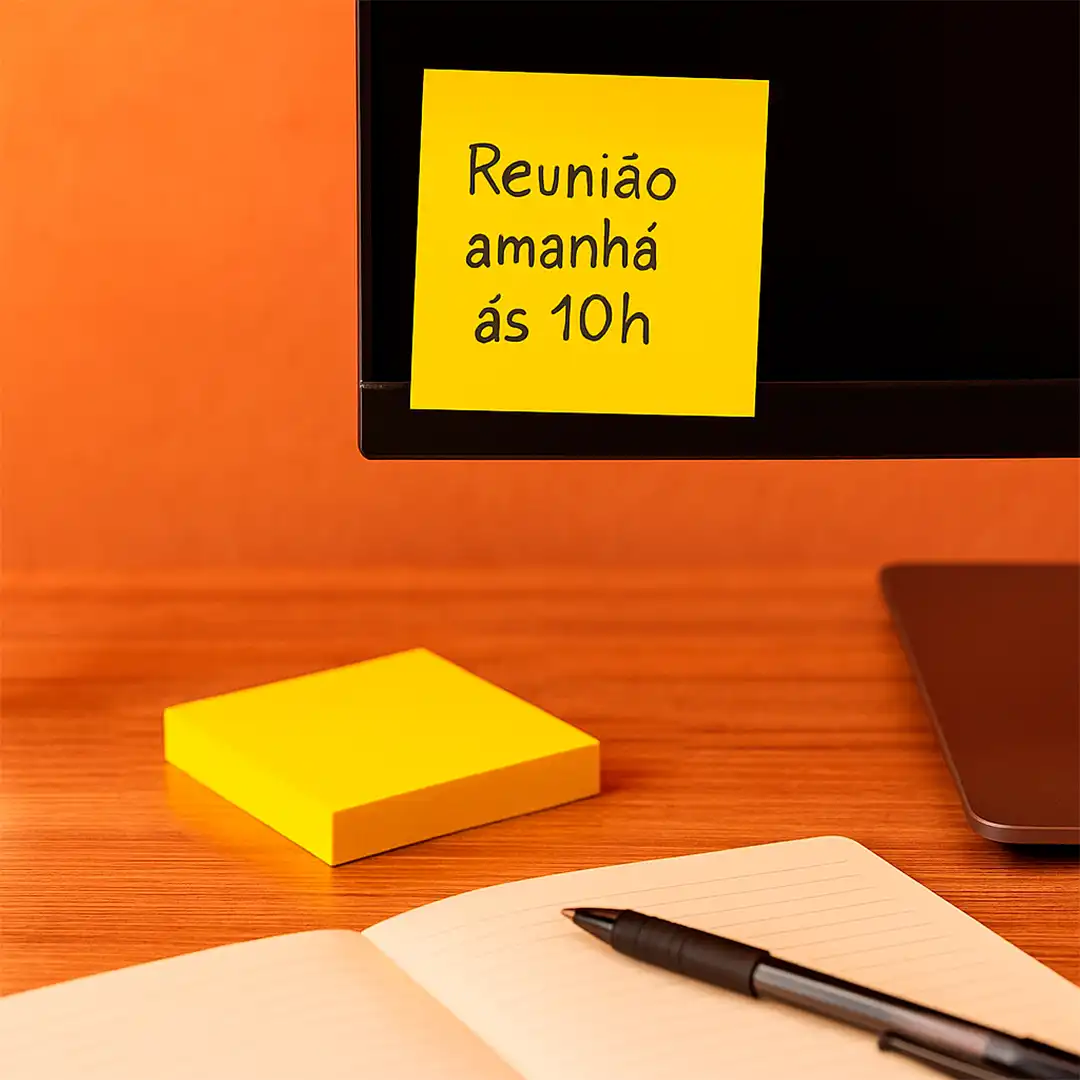 BLOCO DE NOTAS AUTOADESIVO QUADRADO 7,5CM X 7,5CM – AMARELO