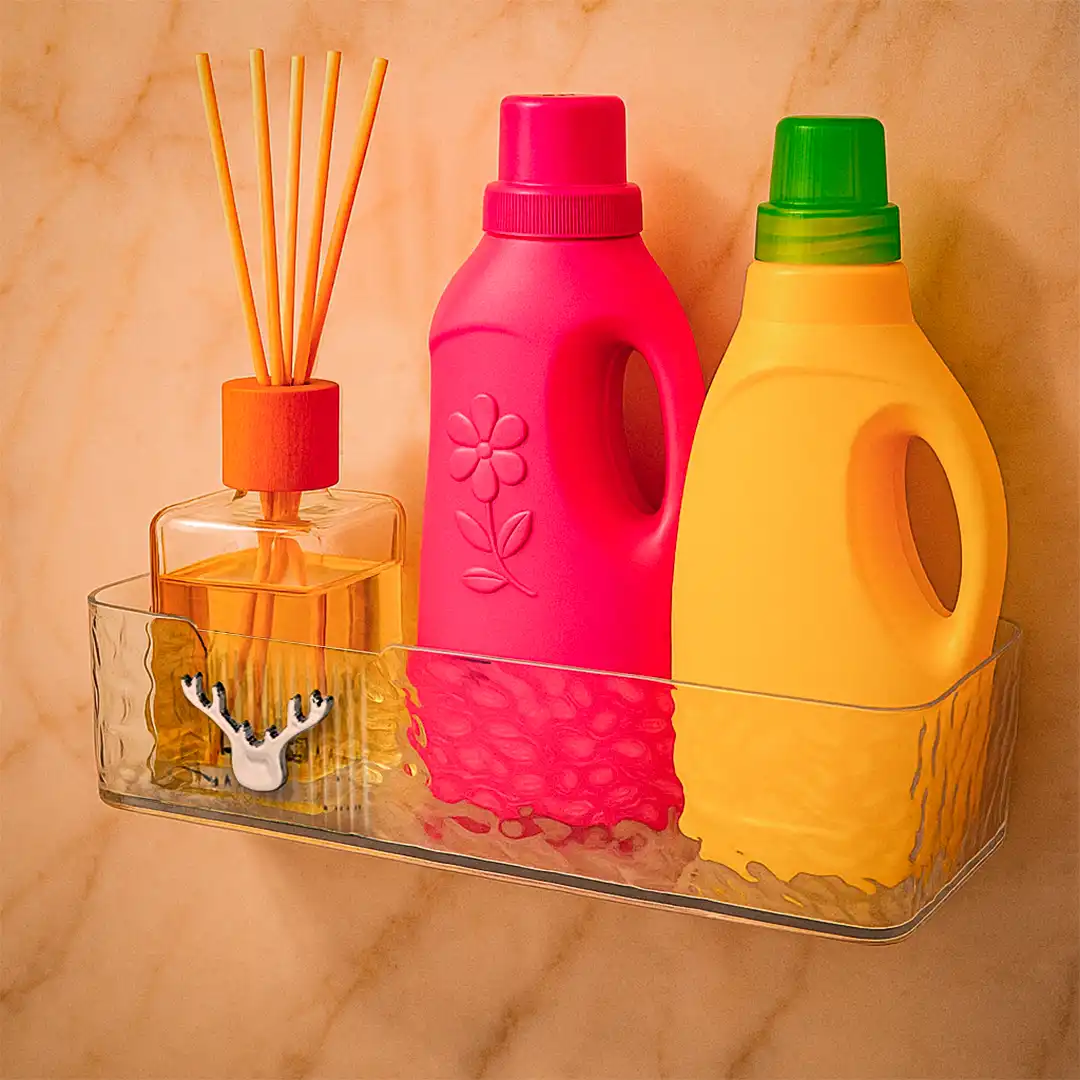 ORGANIZADOR RETANGULAR MULTIUSO ADESIVO TRANSPARENTE 28CM