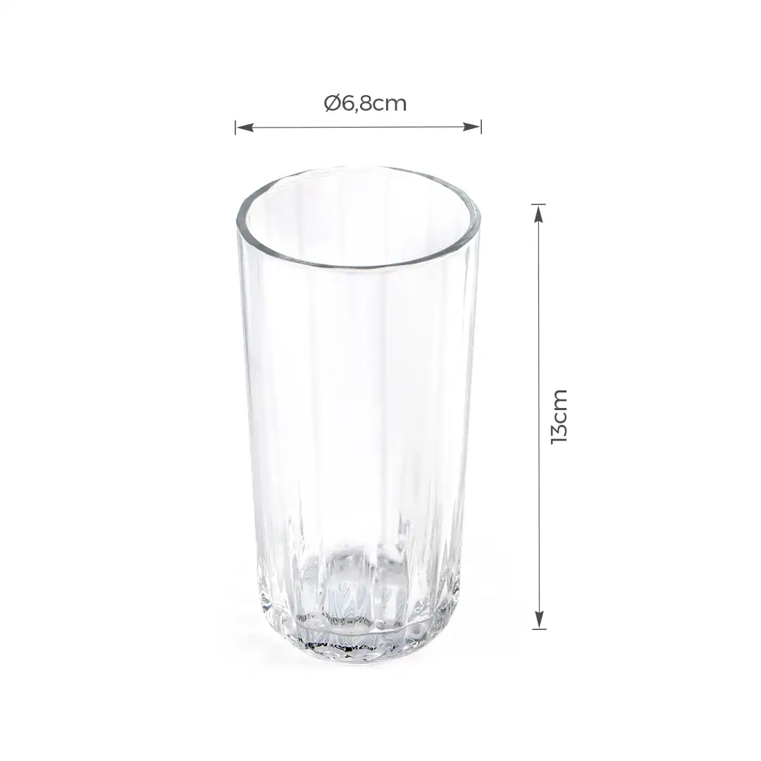 COPO DE VIDRO TRANSPARENTE 400ML - CAIXA COM 6