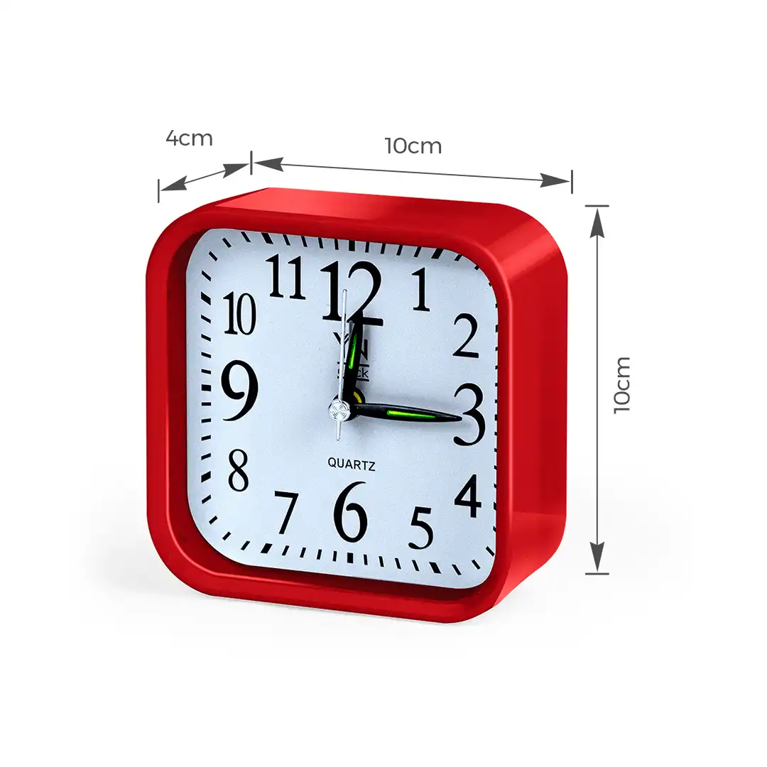 RELÓGIO DESPERTADOR QUADRADO 10x10x4CM - UNIDADES SORTIDAS