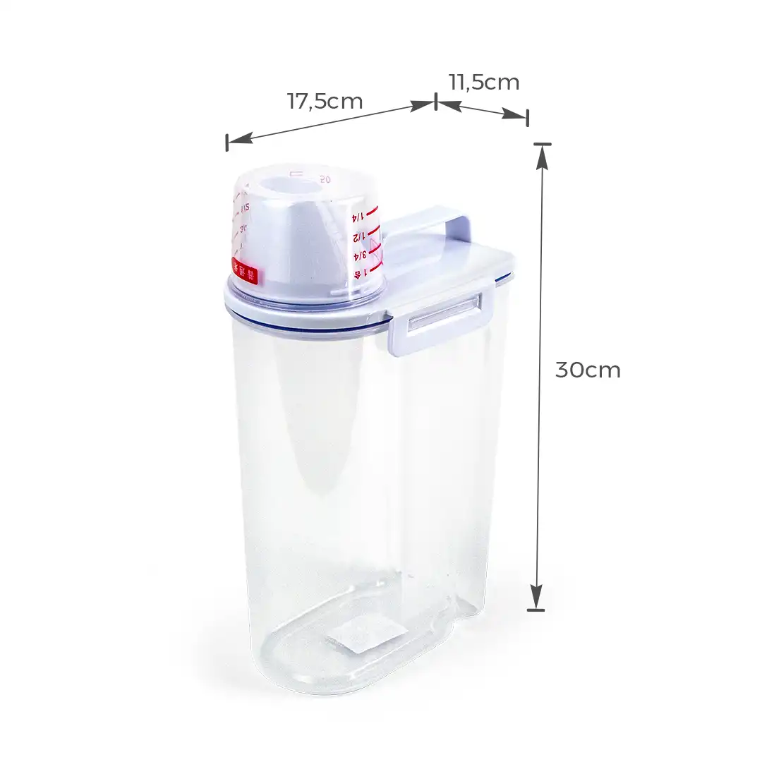 POTE MEDIDOR PARA ALIMENTOS COM TAMPA E BICO DOSADOR – 2KG