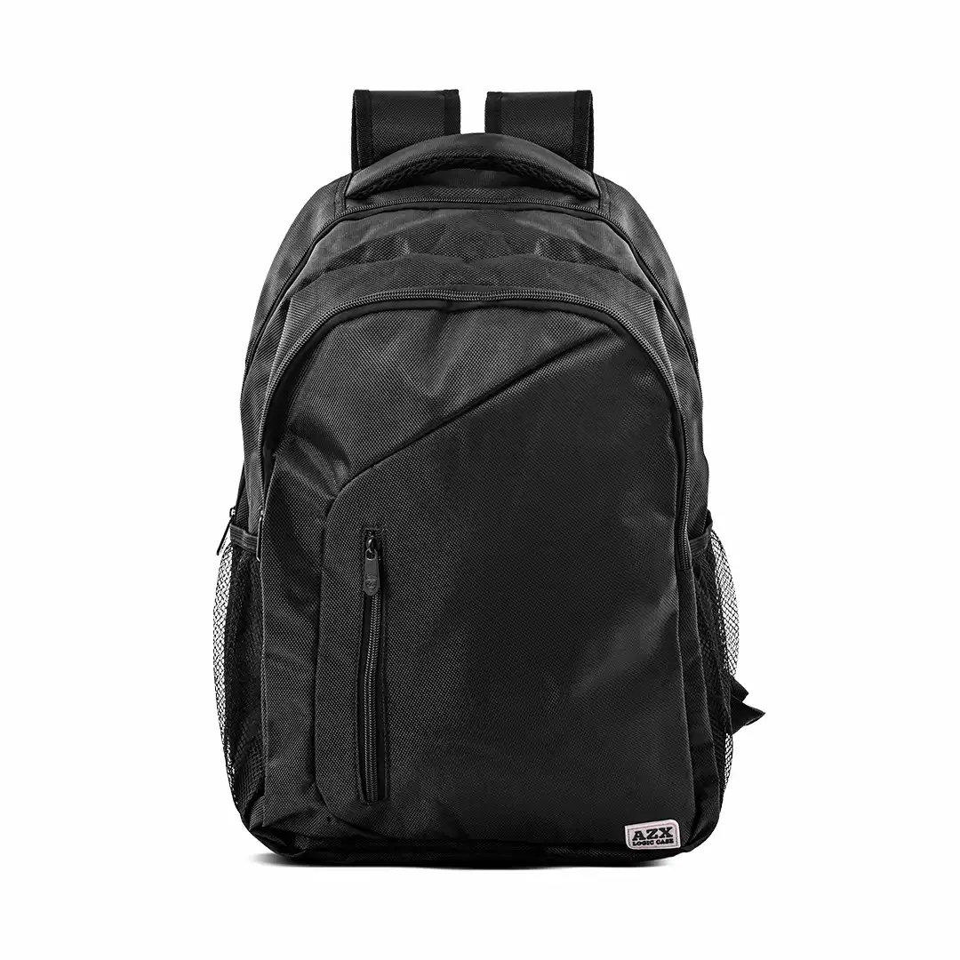 MOCHILA DE TECIDO COM 3 BOLSOS 48X35CM PRETO