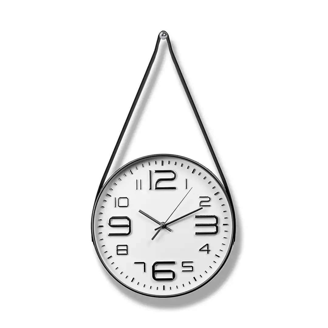 RELÓGIO DE PAREDE REDONDO COM ALÇA PRETO 