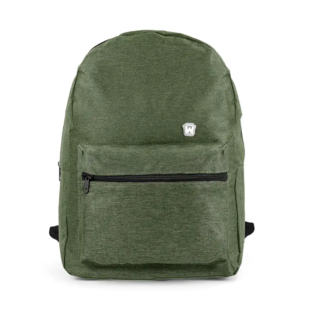 MOCHILA ESCOLAR EM POLIÉSTER 2 BOLSOS 39X29CM VERDE