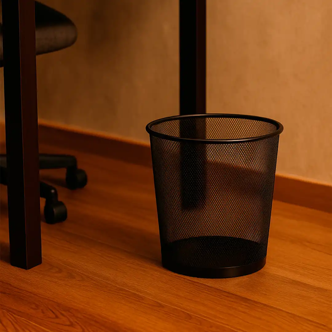 CESTO LIXEIRA ARAMADA PRETO PARA ESCRITÓRIO