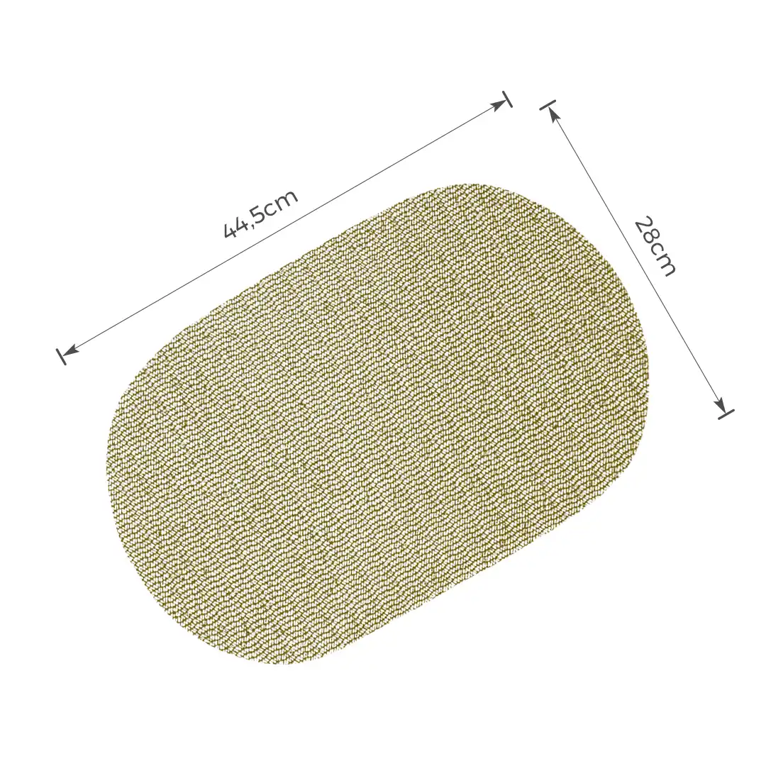 JOGO DE LUGAR AMERICANO OVAL AREIA – 4 UNIDADES PARA MESA