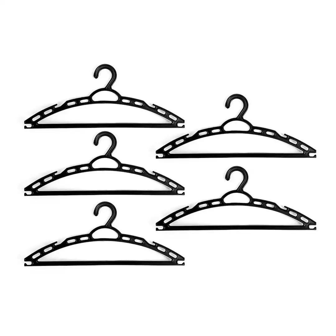 KIT 5 CABIDES PLÁSTICOS PRETOS ANTIDERRAPANTES