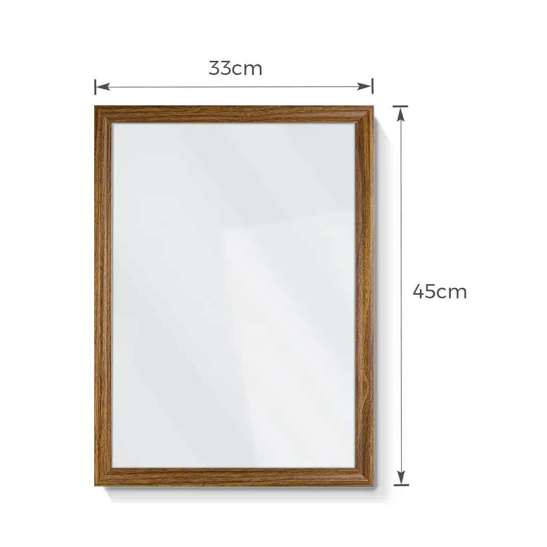 PORTA-RETRATO DECORATIVO A3 EM MDF MARROM COM PROTEÇÃO EM PLÁSTICO