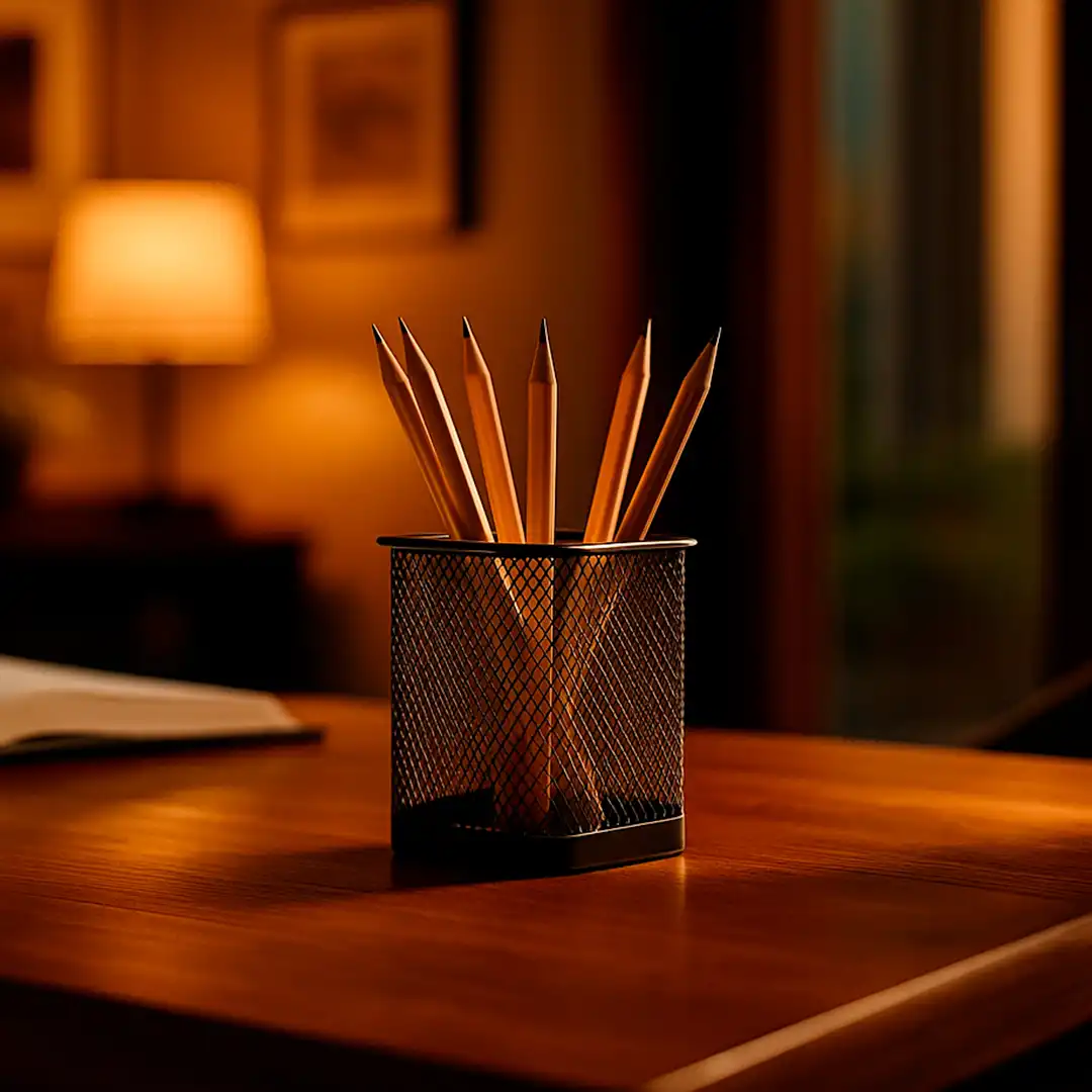 PORTA-CANETAS DE METAL ARAMADO ORGANIZAÇÃO PARA MESA E ESCRITÓRIO