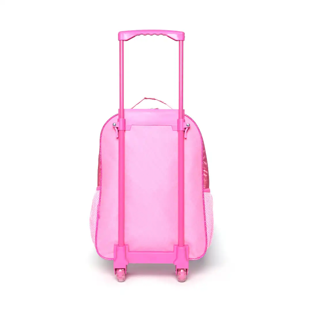 MOCHILA INFANTIL COM RODINHAS 3 PEÇAS - ROSA