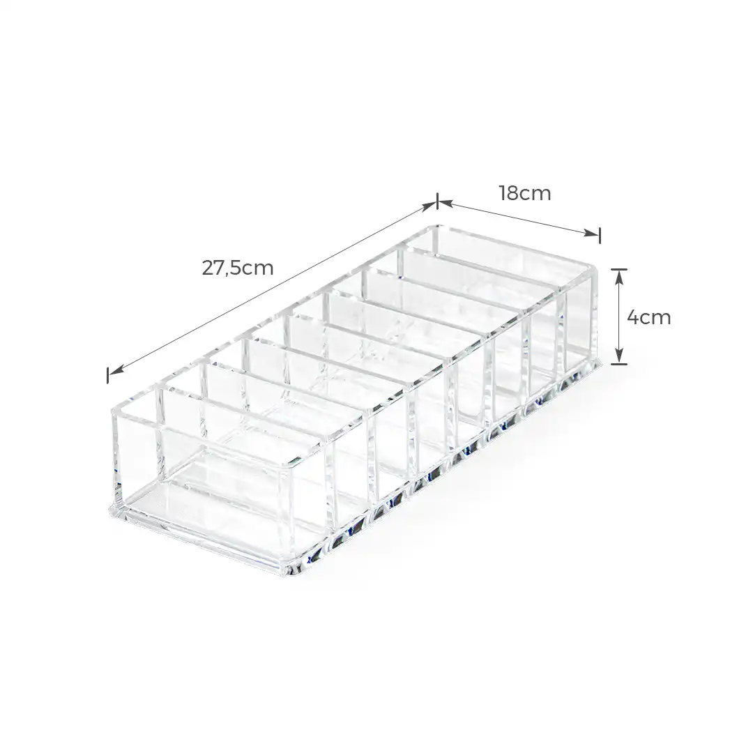 ORGANIZADOR RETANGULAR MULTIUSO PLÁSTICO TRANSPARENTE 27,5CM