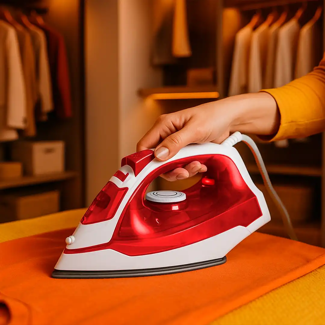 FERRO DE PASSAR ROUPA A VAPOR VERMELHO 220V